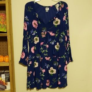 Blue floral tiered dress from Old Navy!